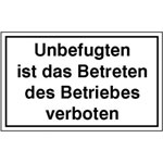 Allgemeine Hinweisschilder
