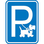 Parkplatzschilder, Parkschilder  und Einschlagpfosten