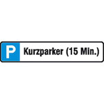 Parkplatzschilder, Parkschilder  und Einschlagpfosten