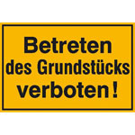 Schilder zur  Grundst�ckskennzeichnung