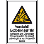 Warnschilder nach BGV A8, ASR A1.3, DIN 4844-2, ...