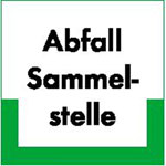 Text- u. Symbolschilder  zur Abfallentsorgung