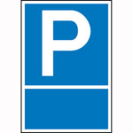 Parkplatzschilder, Parkschilder  und Einschlagpfosten