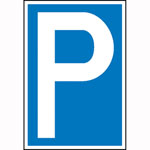 Parkplatzschilder, Parkschilder  und Einschlagpfosten