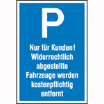 Parkplatzschilder, Parkschilder  und Einschlagpfosten
