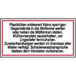 Hinweisschild f�r Gewerbe und Privat