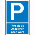 Parkplatzschilder, Parkschilder  und Einschlagpfosten