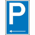 Parkplatzschilder, Parkschilder  und Einschlagpfosten