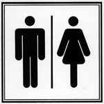 Symbolschilder zur Kennzeichnung von Toiletten
