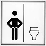 Symbolschilder zur Kennzeichnung von Toiletten