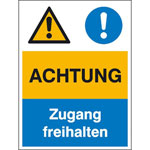 Warn- Gebots- Kombischild