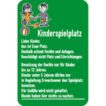 Schilder Spielplatzschild