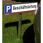 Parkplatzschilder, Parkschilder  und Einschlagpfosten