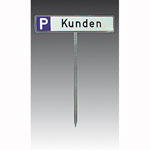 Parkplatzschilder, Parkschilder  und Einschlagpfosten