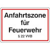Hinweisschilder f�r Feuerwehrzufahrten