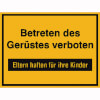 Hinweisschilder zur Baustellenkennzeichnung