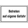 Hinweisschilder zur Betriebskennzeichnung