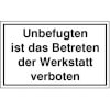 Hinweisschilder zur Betriebskennzeichnung