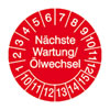 Pr�fplaketten - N�chste Wartung / �lwechsel in verschiedenen Versionen