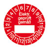 Pr�fplaketten - Elektr. gepr�ft gem�� in verschiedenen Versionen
