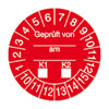 Pr�fplaketten - Gepr�ft von_ am_ K1-K2 in verschiedenen Versionen