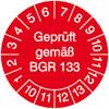 Pr�fplaketten - Gepr�ft nach BGR 133