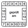 Pr�fplaketten - gepr�ft am /