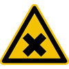 Warnschild auf Bogen Warnung vor gesundheitssch�dlichen Stoffen