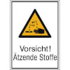Warn-Kombischilder Vorsicht! �tzende Stoffe