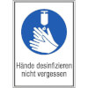Gebots-Kombischilder H�nde desinfizieren