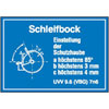 Hinweisschilder zur Betriebskennzeichnung Schleifbock Einstellung der Schutzhaube...