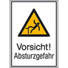 Warn-Kombischild Vorsicht! Absturzgefahr