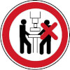 Verbotsschilder Maschine nur von 1 Person zu bedienen