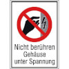 Verbots-Kombischilder Nicht ber�hren, Geh�use unter Spannung