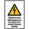 Warn-Kombischild Elektrischer Betriebsraum