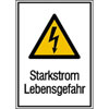 Warn-Kombischilder Starkstrom Lebensgefahr