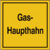 Hinweisschilder f�r Gasanlagen Gashaupthahn
