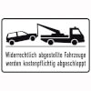 Widerrechtlich abgestellte Fahrzeuge werden