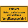 Hinweisschild f�r Tankanlagen und Garagen Vorsicht!