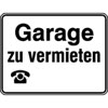 Hinweisschilder f�r Tankanlagen und Garagen Garage zu vermieten