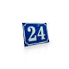 Nostalgie-Linie Hausnummernschild, blau/wei�, mit Antiqua-Rand