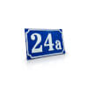 Nostalgie-Linie Hausnummernschild, blau/wei�, mit Antiqua-Rand