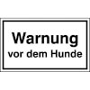 Hinweisschilder zur Grundbesitzkennzeichnung Warnung vor dem Hunde