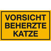Hinweisschilder zur Grundbesitzkennzeichnung Vorsicht beherzte Katze