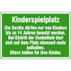 Spielplatzschilder Kinderspielplatz Die Ger�te d�rfen nur..