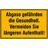 Hinweisschilder f�r Tankanlagen und Garagen Abgase gef�hrden die Gesundheit