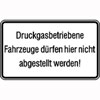 Hinweisschilder f�r Tankanlagen und Garagen Druckgasbetriebene Fahrzeuge d�rfen hier