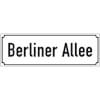 Nostalgie-Linie Stra�enschild, wei�/schwarz, mit Antiqua Rand