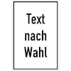 Folienschild, mit Text nach Wahl Grundfarbe wei�, Schrift schwarz,
