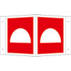 Brandschutzkennzeichnung EverGlow Winkelschild, Symbol: Mittel und Ger�t zur Brandbek�mpfung